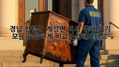 경남 창녕군 계성면 이사 업체 후기 모음: 꼼꼼하게 비교분석해보세요!