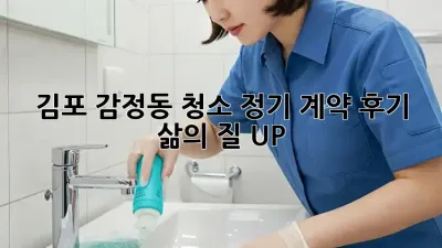 김포 감정동 청소 정기 계약🧹✨ 후기: 삶의 질 UP!